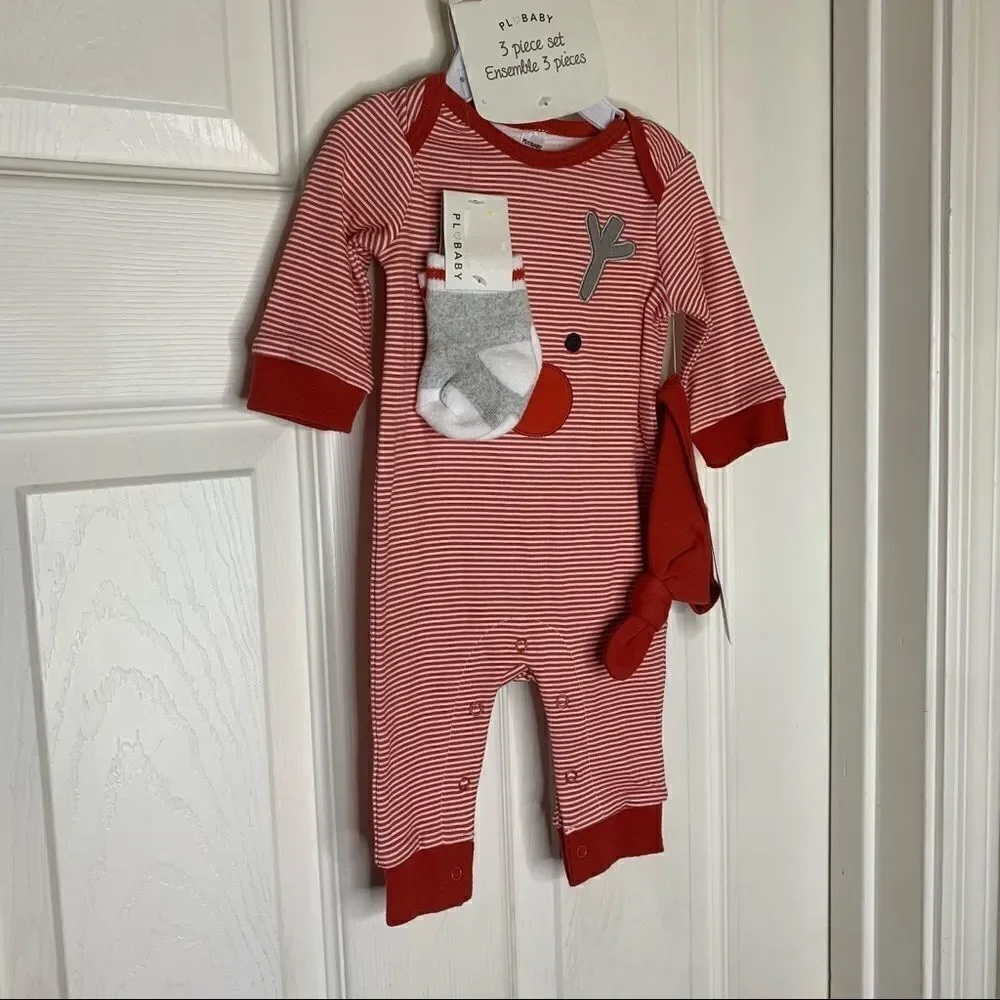 PL Baby Three Piece Holiday Set Size 3 Months